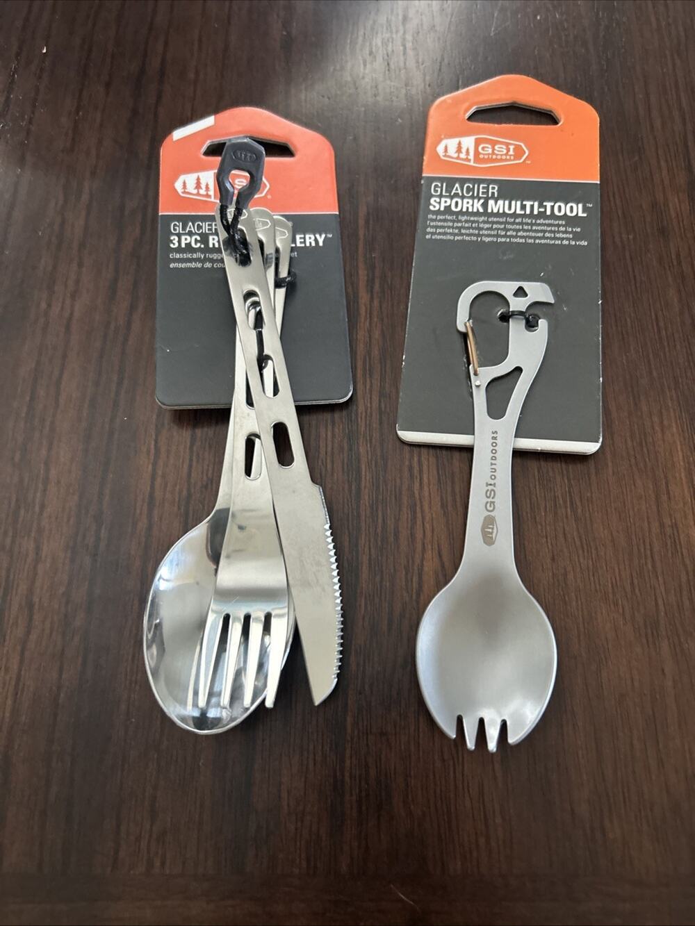 GSI Glacier Outdoors Glacier Stainless 3 pc. Ring Cutlery And A spork Multi-tool
